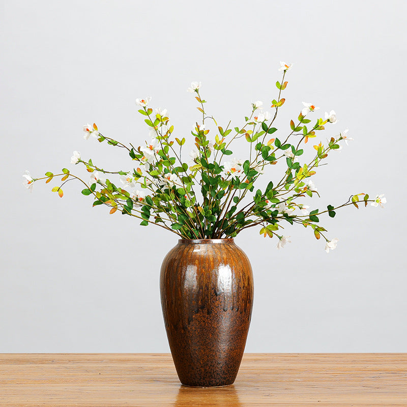 Wildflower Bouquet with 18 Blooms, 20" Faux Silk Floral Arrangement for Weddings, Home Decor, and Events