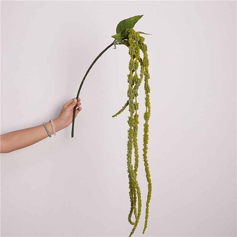 49" Artificial Foam Berry Garland Vine, 6-Trailing Stems Realistic Long Tail Amaranth & String of Pearls for Wedding Arch, Home Decor, Indoor Outdoor Use