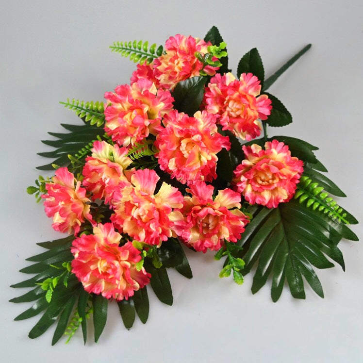 Artificial Peony Flower Bush with 12 Blooms, 20" Silk-Like Faux Floral Arrangement for Weddings, Home & Office Decor