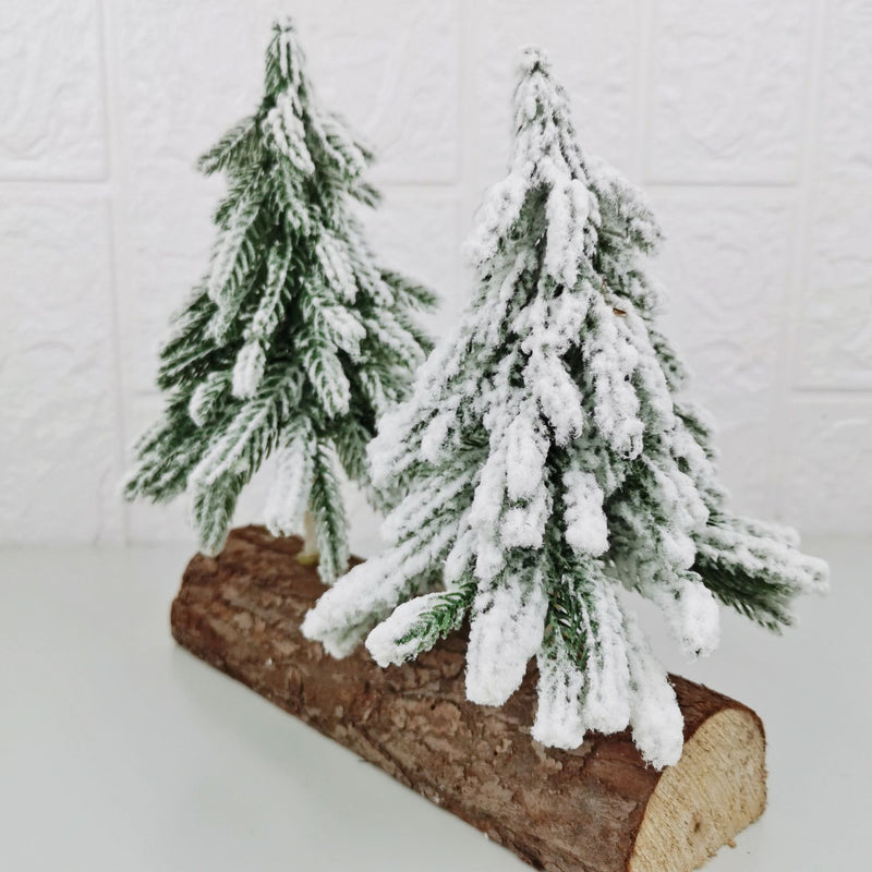Bulk 8" Artificial Cedar Xmas Tree with Base for Party Tabletop Decor Wholesale