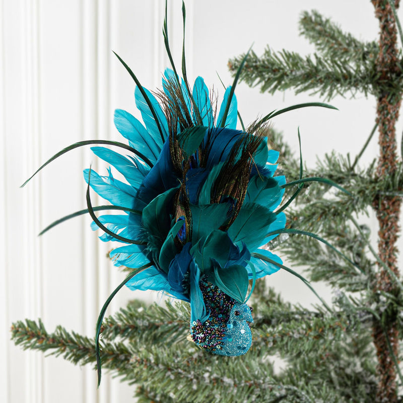 Bulk Simulated Peacock Christmas Hanging Ornaments  Wholesale