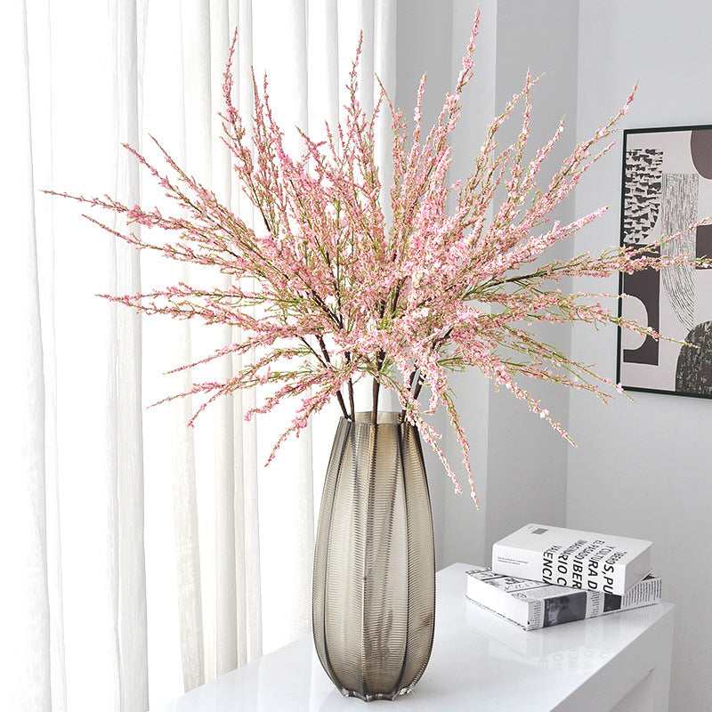 Artificial Snowball Willow Branch, Single Stem Faux Spiraea in White, Silk-Like Fabric, for Wedding, Vase & Home Decor