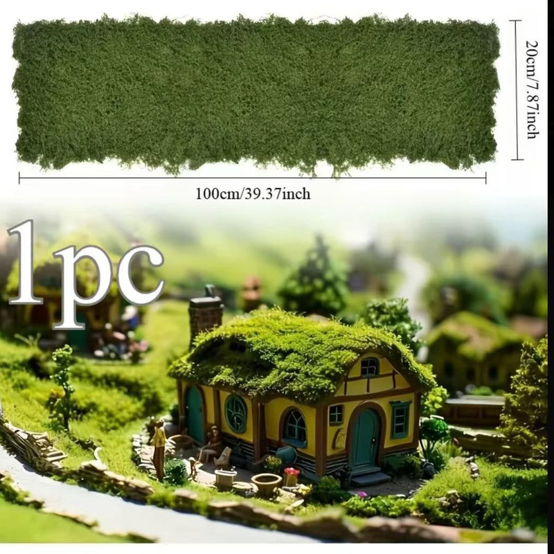 Artificial Moss Grass Mat Sheet, Faux Moss Turf Roll for DIY Terrariums, Planters, Wedding & Window Displays