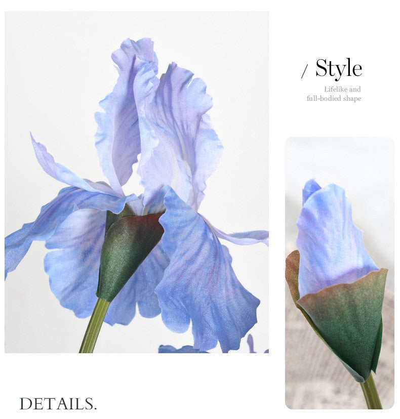 Bulk 30" Iris Stem Flower Artificial Iris Silk Flower Christianity Flower Arrangements Wholesale