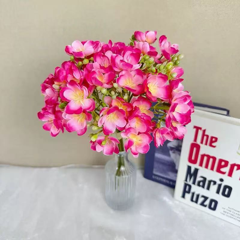 Artificial Jasmine Bouquet, Set of 4, 16" Tall, Silk Flowers, Wedding Bouquet, Table Decor, Indoor Outdoor Use