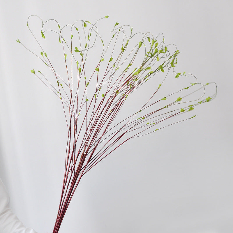 Artificial Pussy Willow Branch, Single Stem Faux Dragon Willow Bud Stem with 12 Branches, Bendable Vase Filler for Wedding & Home Decor