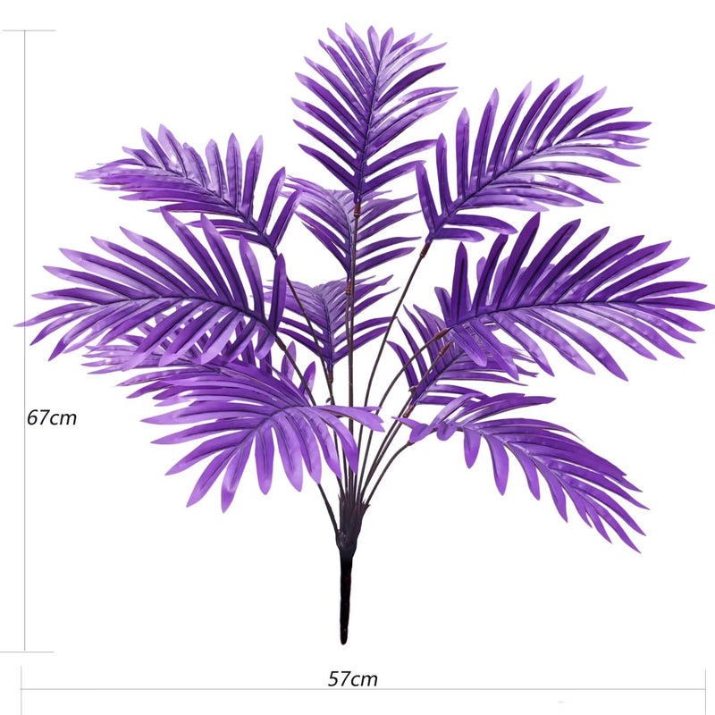 12-Stem Artificial Areca Palm Bush, 26" Tall Lifelike Faux Palm Leaves, Modern Indoor/Outdoor Decor for Home Office Wedding