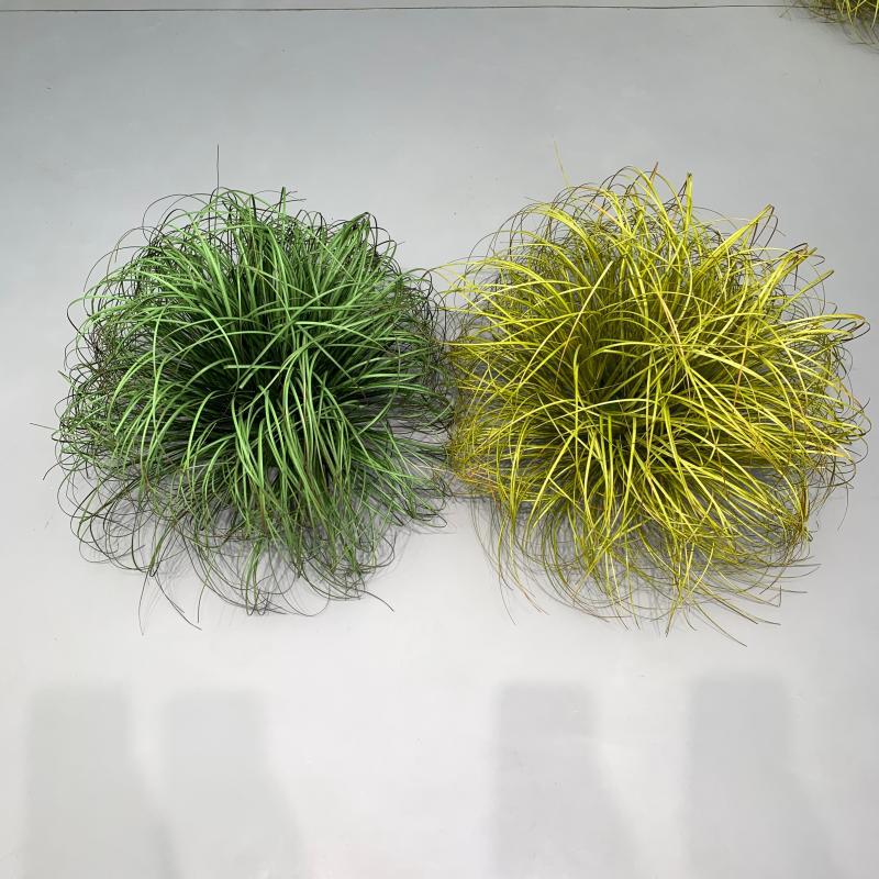 Artificial Bulrush Grass Bush, 12" Tall Faux Cattail Stems, Set of 2 Picks for Home Decor, Wedding Centerpieces and Commercial Displays