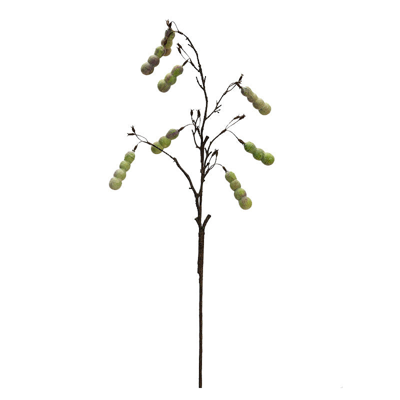 Single Stem Artificial Calabash Gourd Vine, 30" Long with 8 Blooms, Foam Material, Rustic Decor for Home, Wedding, or Commercial Spaces