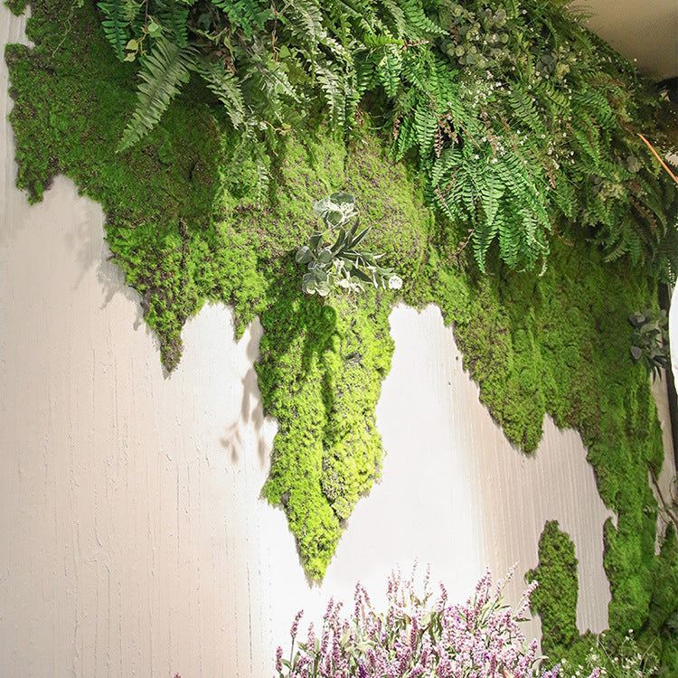 Artificial Moss Grass Mat, 39"x39" Faux Moss Patch for Indoor Decor, Wedding Backdrops, and Commercial Displays