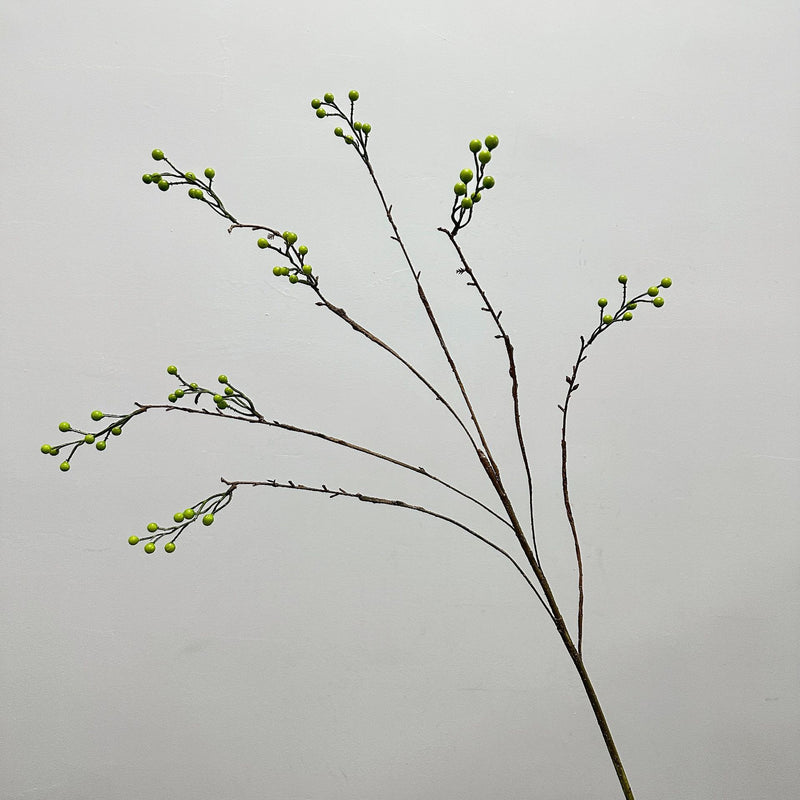 Artificial Red Berry Bush, 55" Long Faux Foam Berry Stems for Wedding Centerpieces, Home Decor, and Seasonal Displays