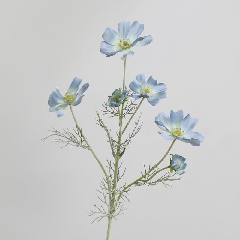 Artificial Cosmos Flowers, 6-Bloom Bush with Silk-Like Petals, 24" Tall for Home Decor, Weddings & Events