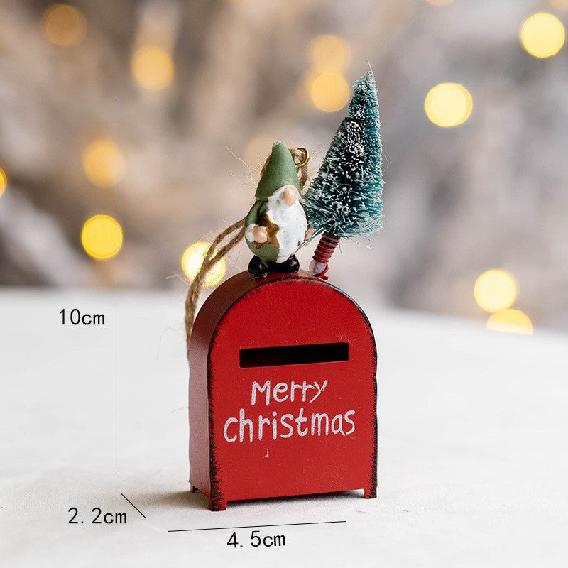 Bulk Santa Mailbox Pendant Christmas Tree Hanging Ornament New Year Party Decor Wholesale