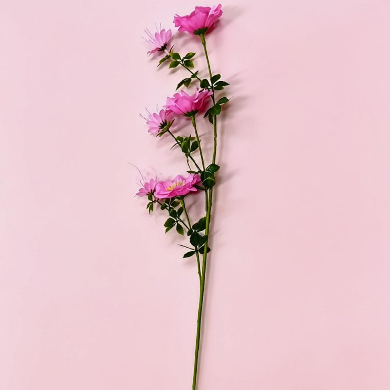 Artificial Cosmos Flowers, 28" Tall Silk-Like Faux Blooms for Wedding Centerpieces, Home Decor