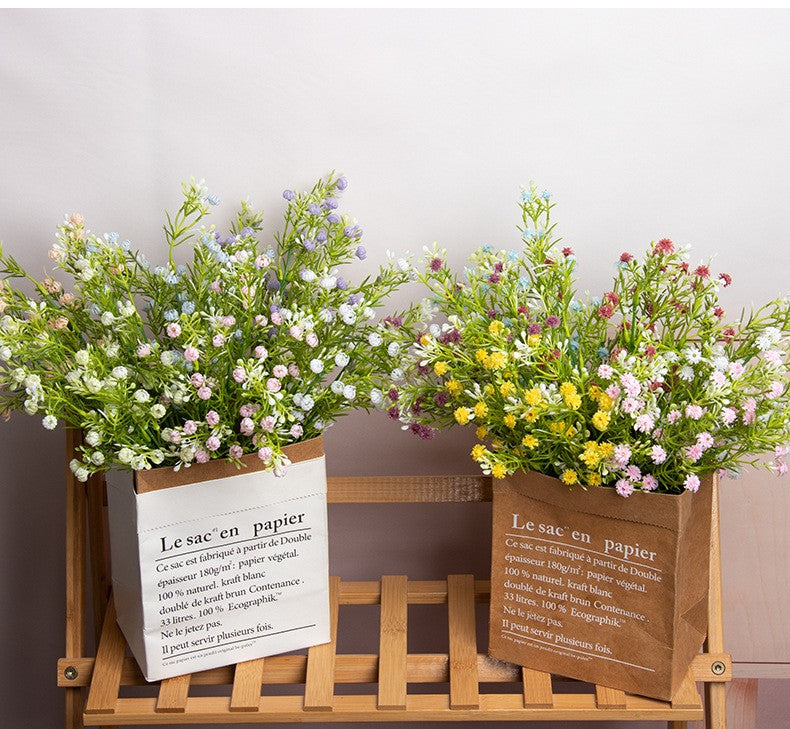 Fleurs artificielles en vrac Gypsophile Bush extérieur résistant aux UV en gros 