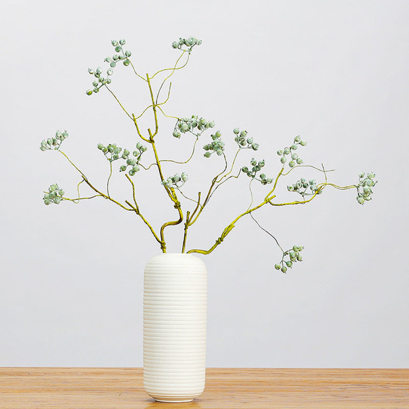 Artificial Winterberry Bush with 9 Blooms, 27.5 Inches, Foam Material, Indoor Decor for Home, Weddings, and Events
