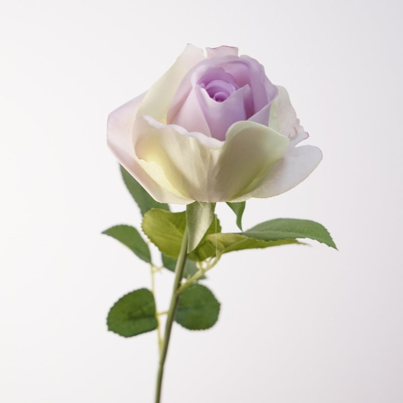 19" Single Stem Faux Silk Rose, Realistic Artificial Flower for Home Decor, Weddings & Events