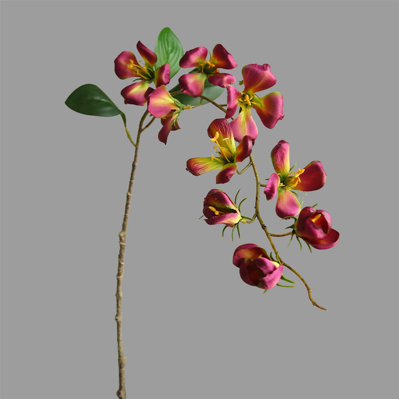 Artificial Dogwood Flower Stem, 33" Tall Silk Single Branch with 9 Blooms, Realistic Faux Floral for Home Decor, Wedding Centerpieces, Table Arrangements