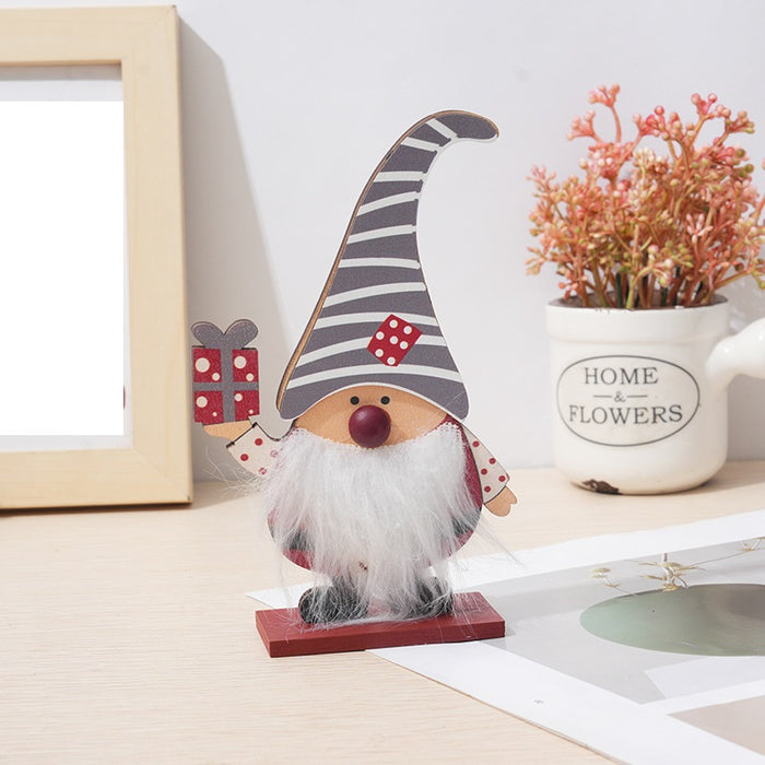 Bulk 3 Pcs Santa Ornament Rustic Swedish Gnome for Xmas Party Table Kitchen Signs Desk Decor Wholesale