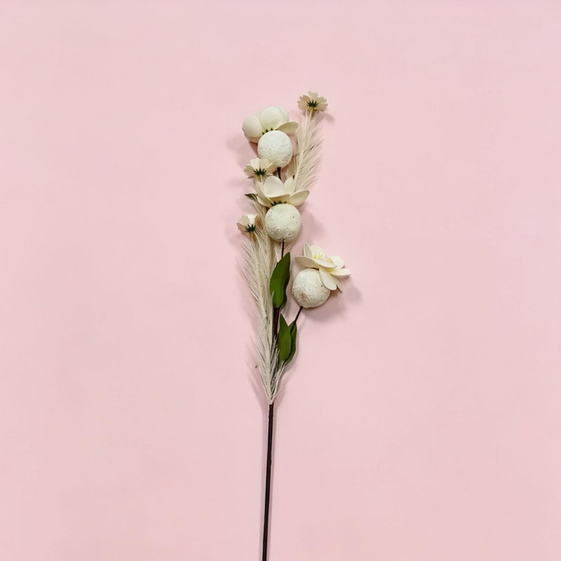 Magnolia Bush with 3 Blooms, 20" Tall, Silk-Like Faux Flowers for Wedding Decor, Home, Office, or Event Styling