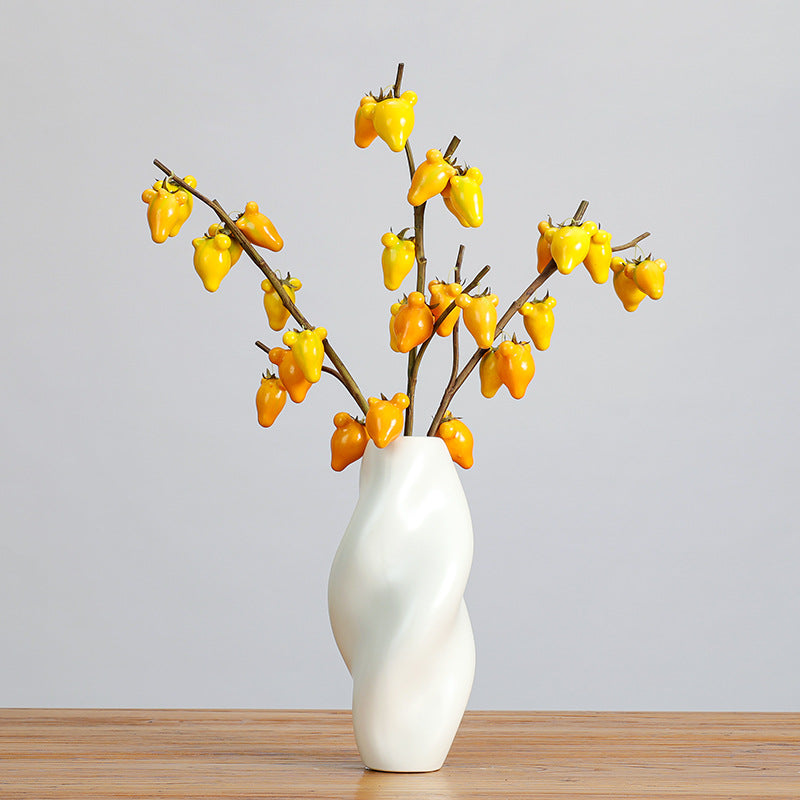 26" Artificial Kumquat Stem with 10 Fruits, Realistic Faux Foam Fruit Branch for Home Decor, Wedding Centerpieces, and Seasonal Displays