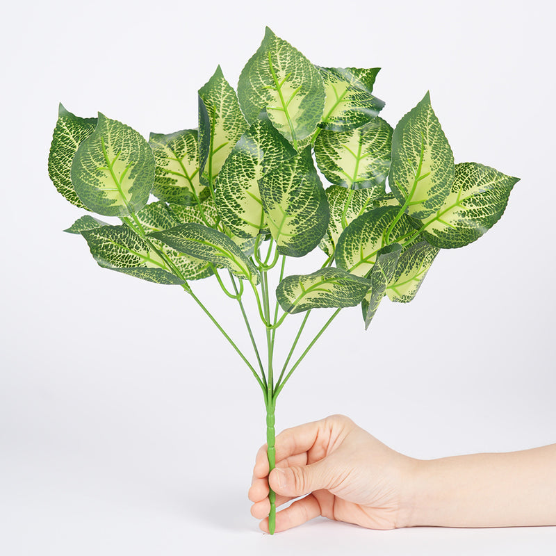 Artificial Perilla Leaf Stem, Single Bush with 5 Blooms, 14" Tall, Realistic Faux Greenery for Home Decor, Weddings & Events