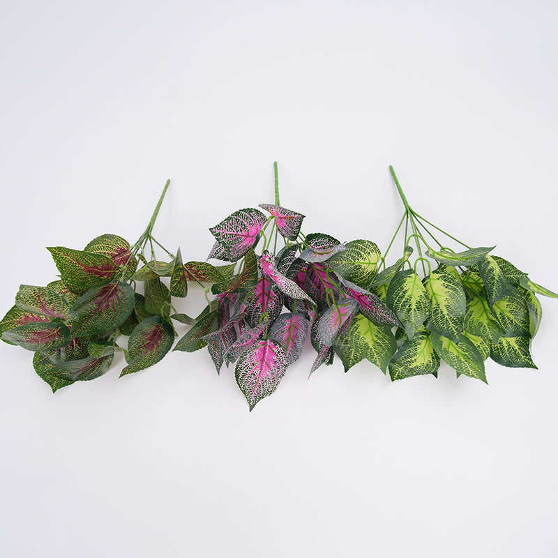 Artificial Perilla Leaf Stem, Single Bush with 5 Blooms, 14" Tall, Realistic Faux Greenery for Home Decor, Weddings & Events