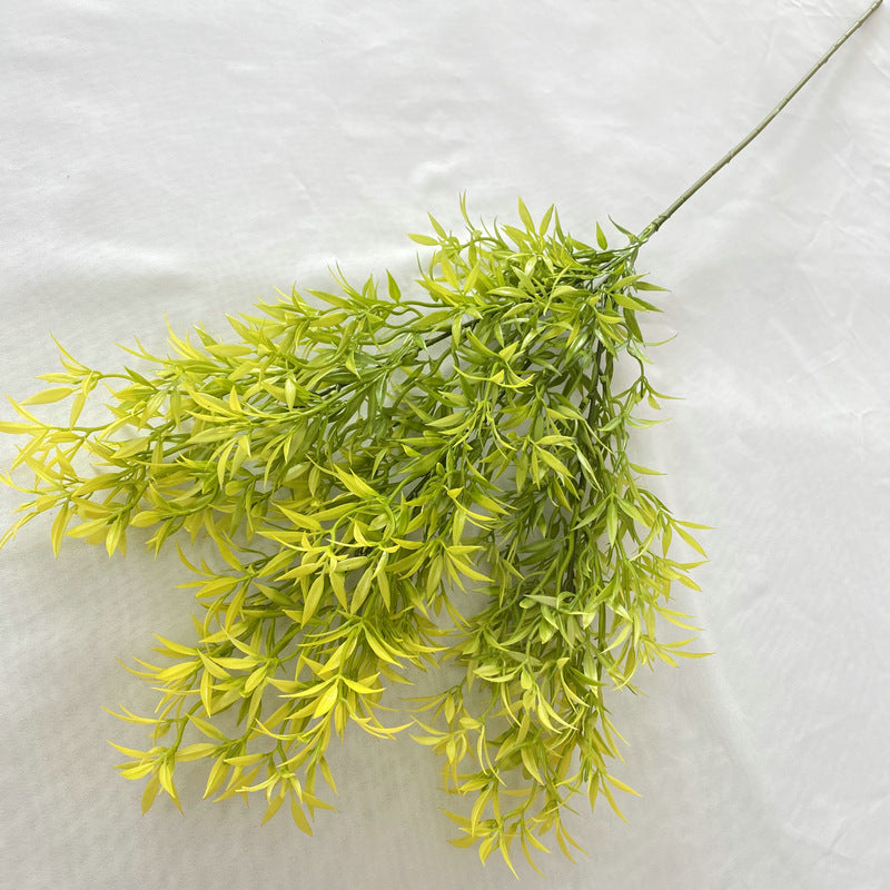 Single Stem Artificial Star Grass, 32" Long Faux Botanical with 39 Leaf Clusters, Plastic Rustic Decor for Weddings & Home