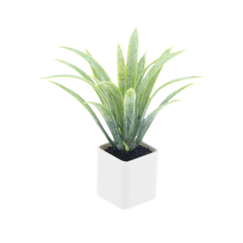 Mini Faux Pineapple Plant in Pot, 2.5" Nordic Style Artificial Bromeliad for Dollhouse Decor, DIY Scenes & Tabletop Displays