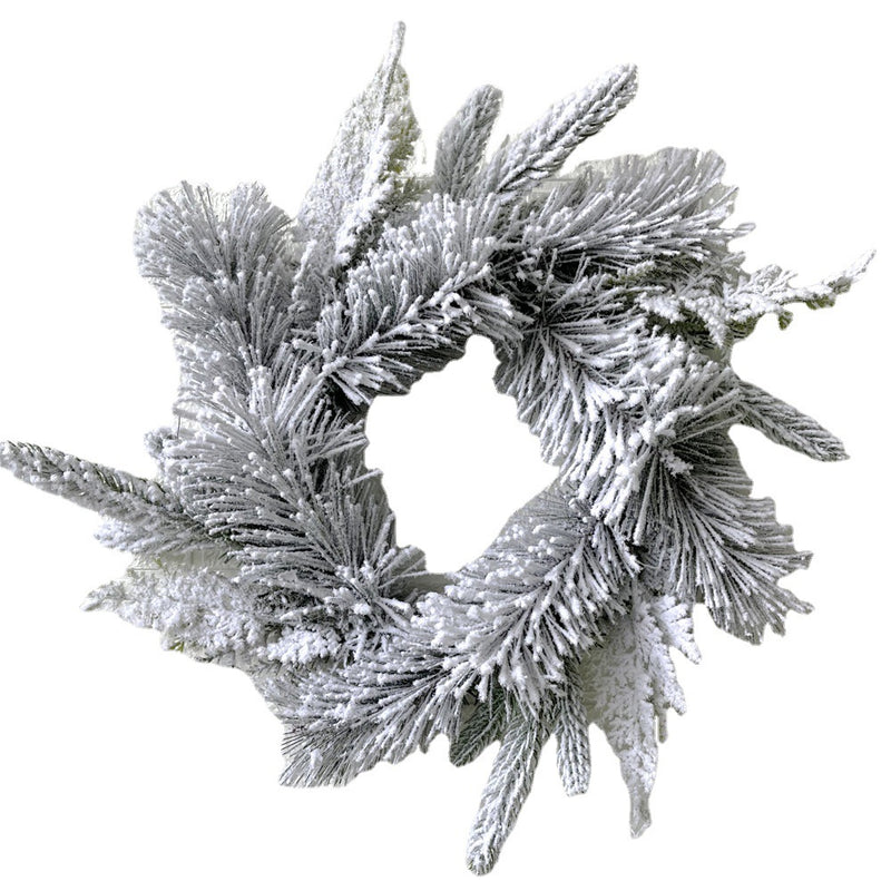 Bulk Flocked Wreaths Artificial Pine Vine Cedar Garland Christmas Decorations for Doors Fireplace Wholesale