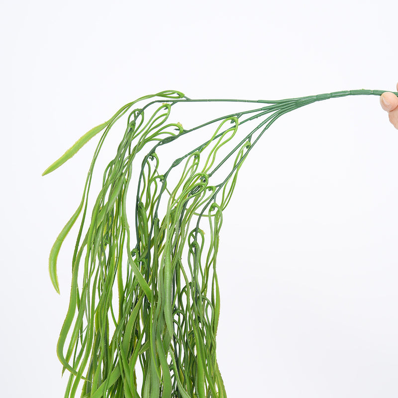 35" Artificial Dragon Beard Grass Vine, Realistic Hanging Faux Greenery for Home Decor, Wedding Backdrops & Commercial Spaces