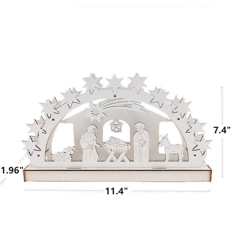 Bulk Glow Nativity Scene Ornament for Home Tabletop Mantel Decor Wholesale