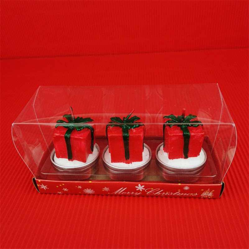 Lot de 3 bougies de Noël en vrac avec Père Noël, sapin de Noël, pomme de pin, coffret cadeau pour Noël, automne, décoration d'intérieur, vente en gros