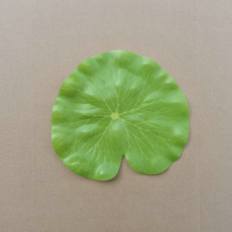 Artificial Lotus Leaf Single Stem, 4" Long, Plastic, Realistic Decoration for Home, Office, or Outdoor Use