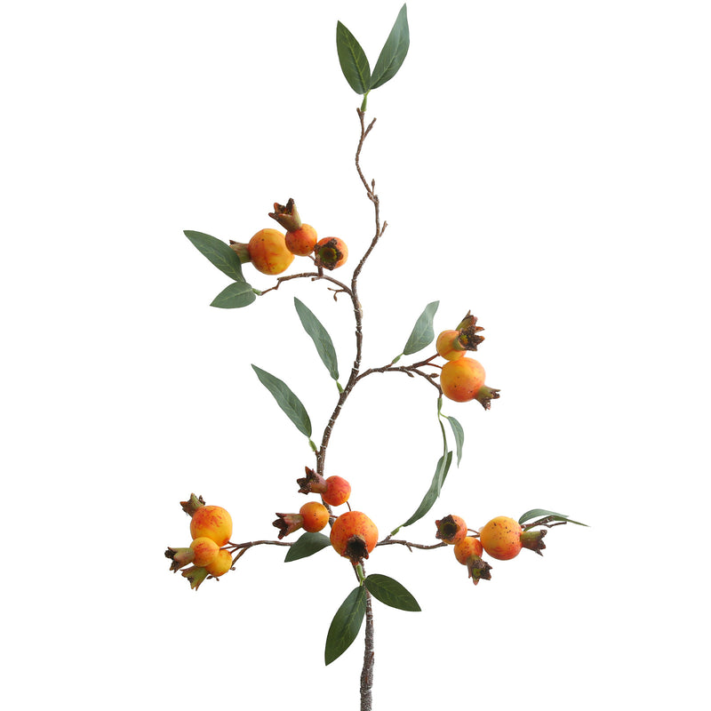 Artificial Pomegranate Bouquet, 39" Tall, Silk Flower Arrangement for Home Decor, Wedding, and Commercial Use