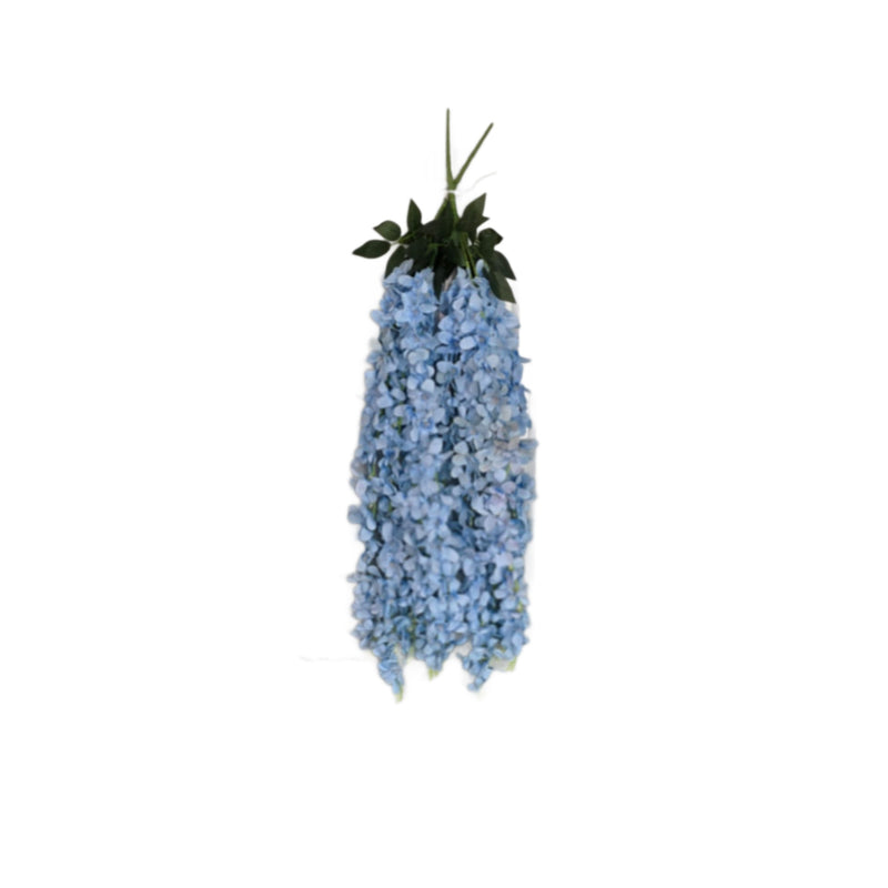 Artificial Wisteria Vine Garland, 33.5" Faux Purple Floral Hanging Decor for Weddings, Home, and Events