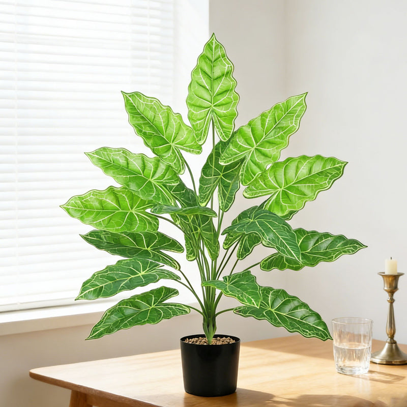 Artificial Lucky Bamboo Plant, 24" Tall Bush for Home Office Decor, Wedding & Commercial Use, Fake Greenery for Indoor Outdoor Spaces