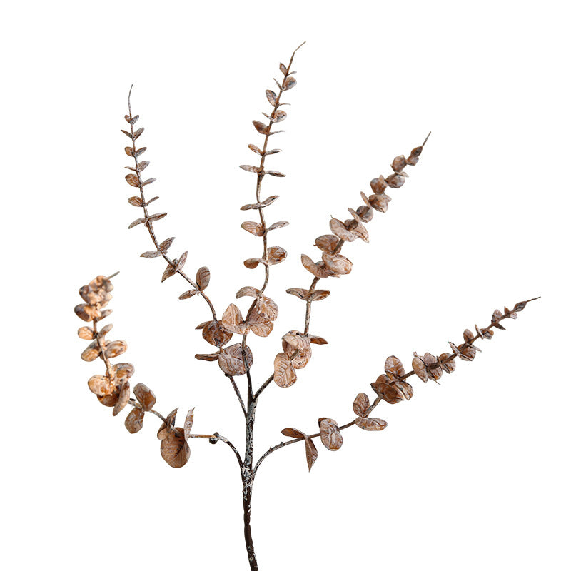 Single Stem Retro Autumn Money Leaf Artificial Plant, 30" Tall, Plastic, Indoor Home Decor, Wedding & Event Styling