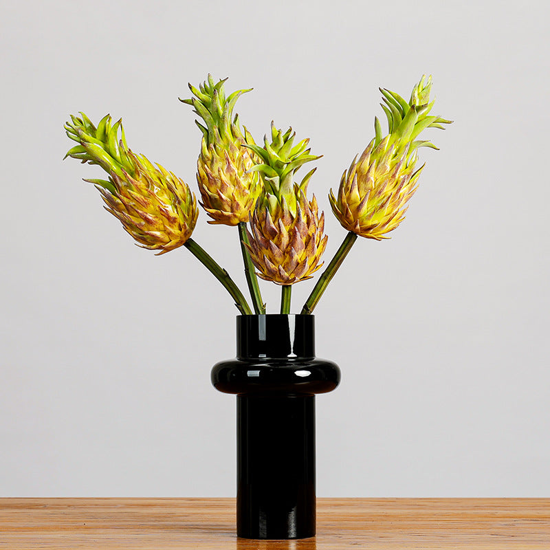 Artificial Pineapple Top Single Stem, Tropical Faux Plant for Home Decor, Wedding Centerpieces & Commercial Displays