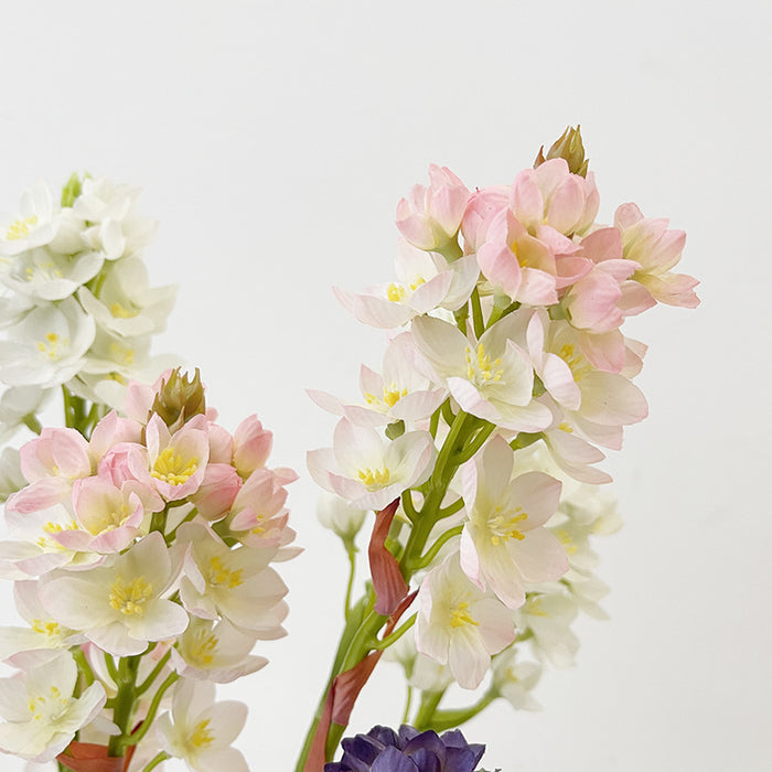 Bulk AM Basics Flores artificiales Dendrobium Galaxy Orchid Spray Stem 21 pulgadas al por mayor