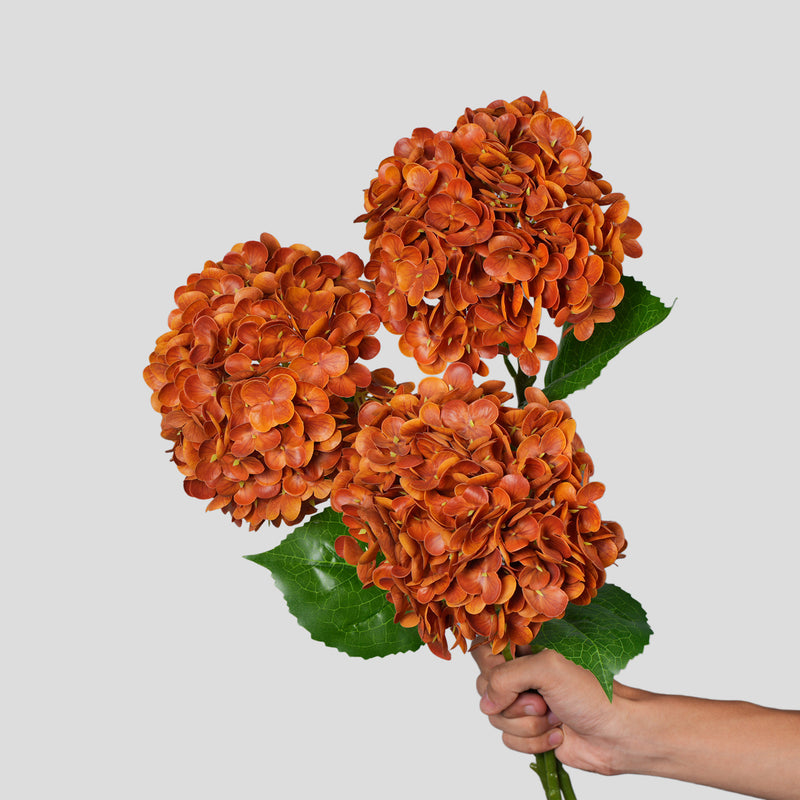 Artificial Hydrangea Single Stem, 1 Bloom, Plastic Faux Flower for Wedding, Home Decor and Hotel Display