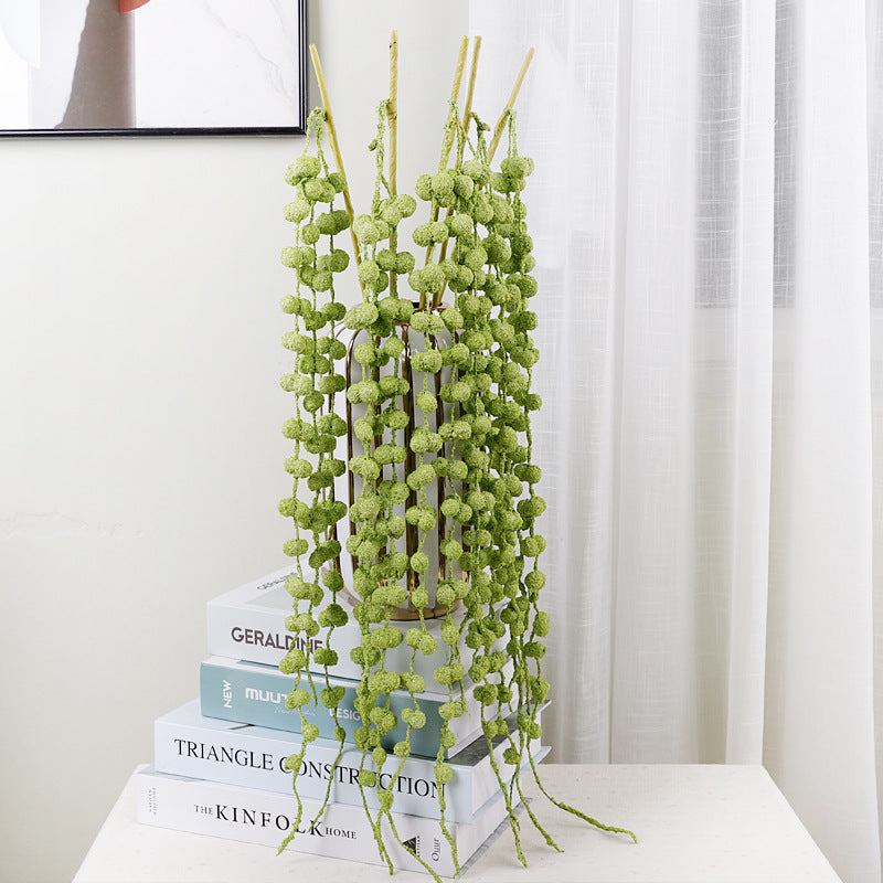 Artificial Hanging Lover's Tears Single Stem, Faux Trailing Berry Vine in Mixed Materials, Bendable Stem for Wedding & Home Decor