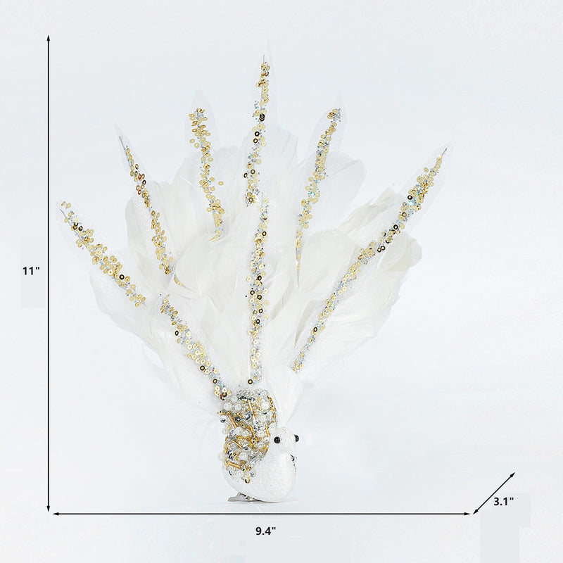 Bulk Simulated Peacock Christmas Hanging Ornaments  Wholesale