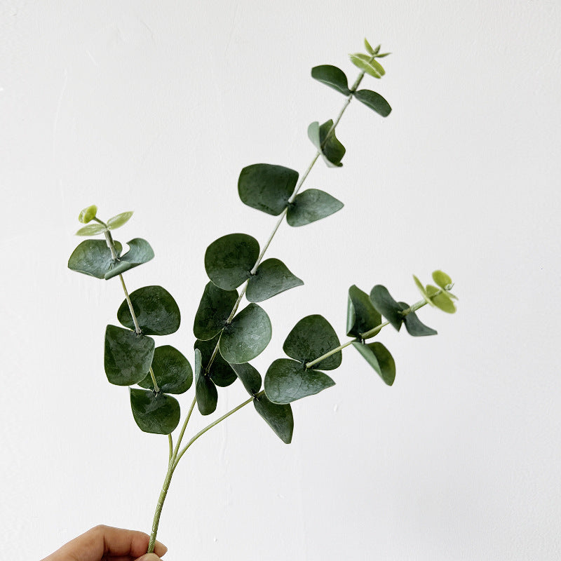 Set of 3 Eucalyptus Stems, Artificial Foliage for Home Decor, Weddings, and Seasonal Arrangements, 18" Tall