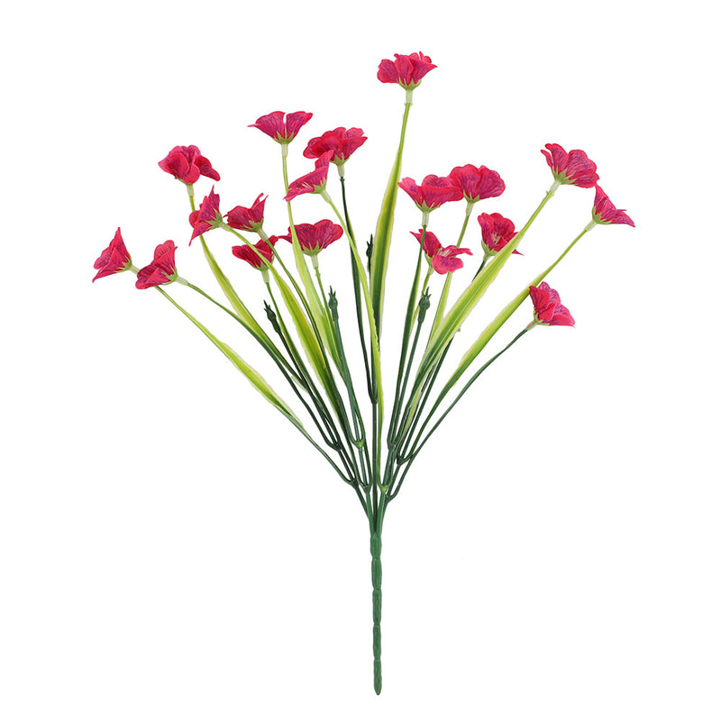 Bouquet de fleurs artificielles en soie violette pour naissance de février, 3 pièces, vente en gros