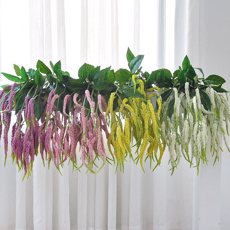 Artificial Love Tears (Amaranthus) Single Stem with 15 Blooms, 33" Long, PVC & Silk-Like Faux Flowers for Wedding Decor & Home Styling