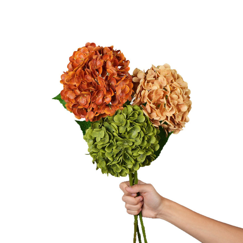 Artificial Hydrangea Single Stem, 1 Bloom, Plastic Faux Flower for Wedding, Home Decor and Hotel Display