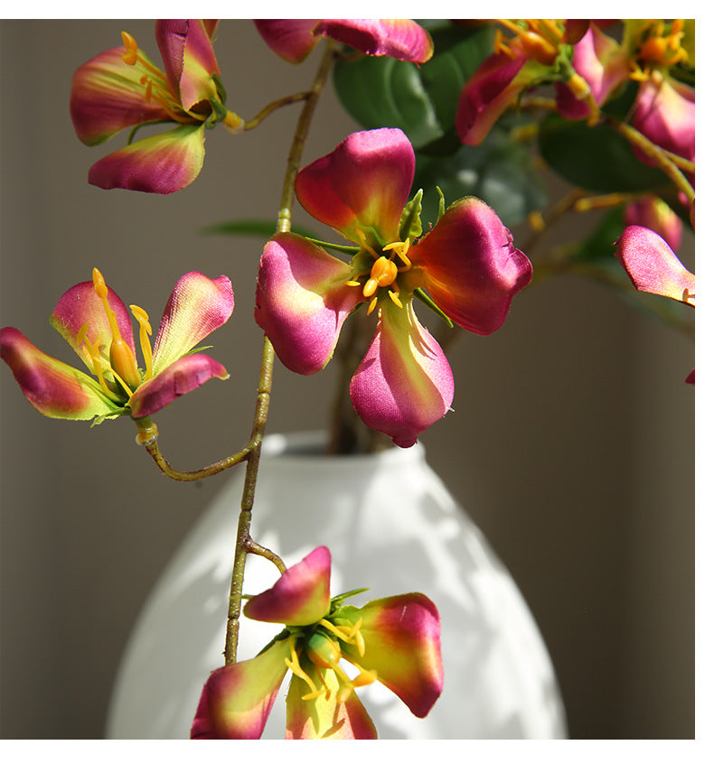 Artificial Dogwood Flower Stem, 33" Tall Silk Single Branch with 9 Blooms, Realistic Faux Floral for Home Decor, Wedding Centerpieces, Table Arrangements
