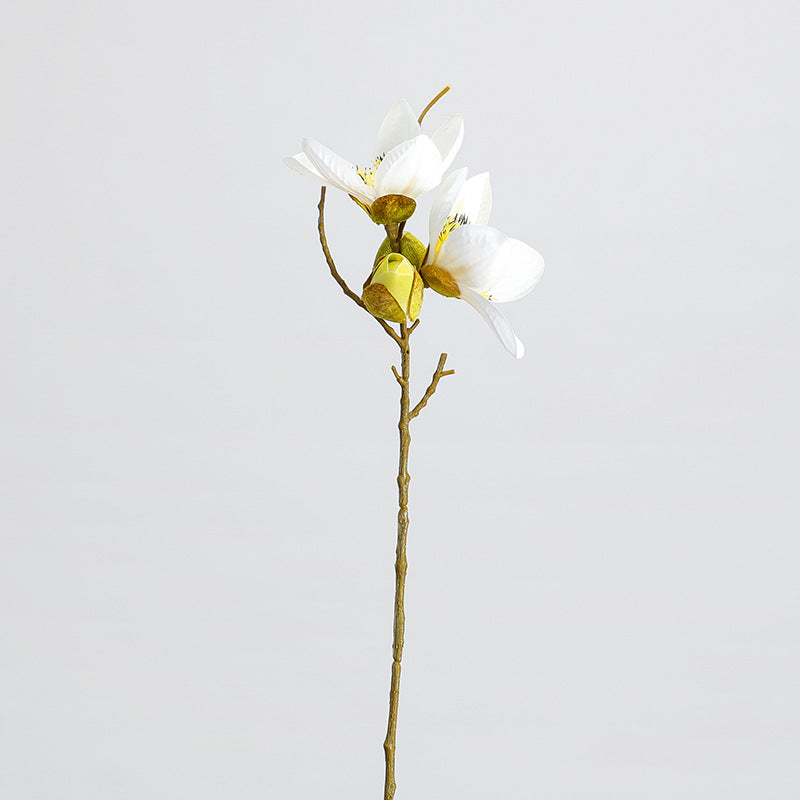 Single Stem Kapok Artificial Flower, 17" Tall with 4 Blooms, Faux Silk for Home Decor, Weddings & Events