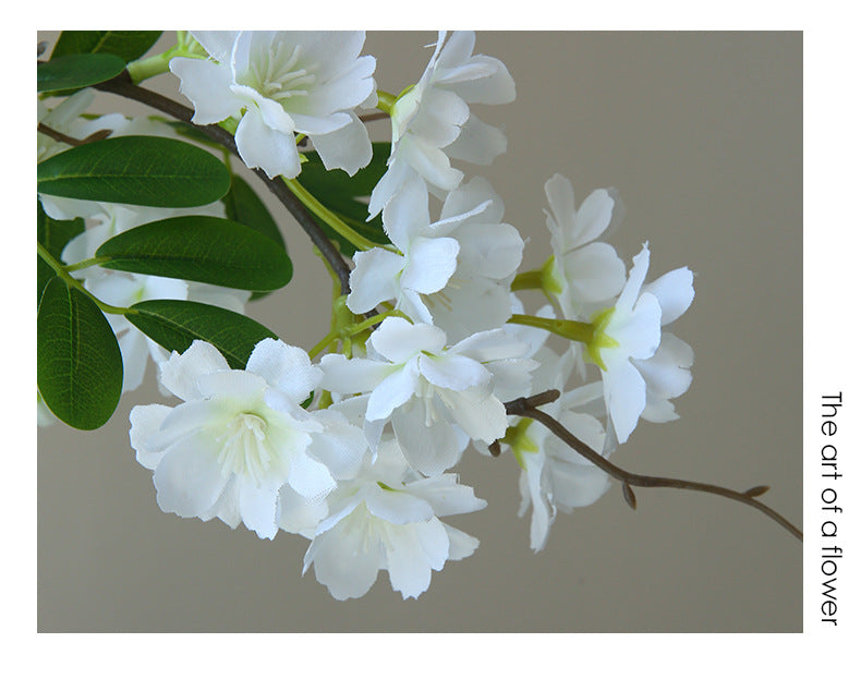 Artificial Michelia Flower Stem, 29" Tall, Silk Single Stem with 30 Blooms, Modern Home Decor, Wedding & Event Styling, Allergy-Friendly